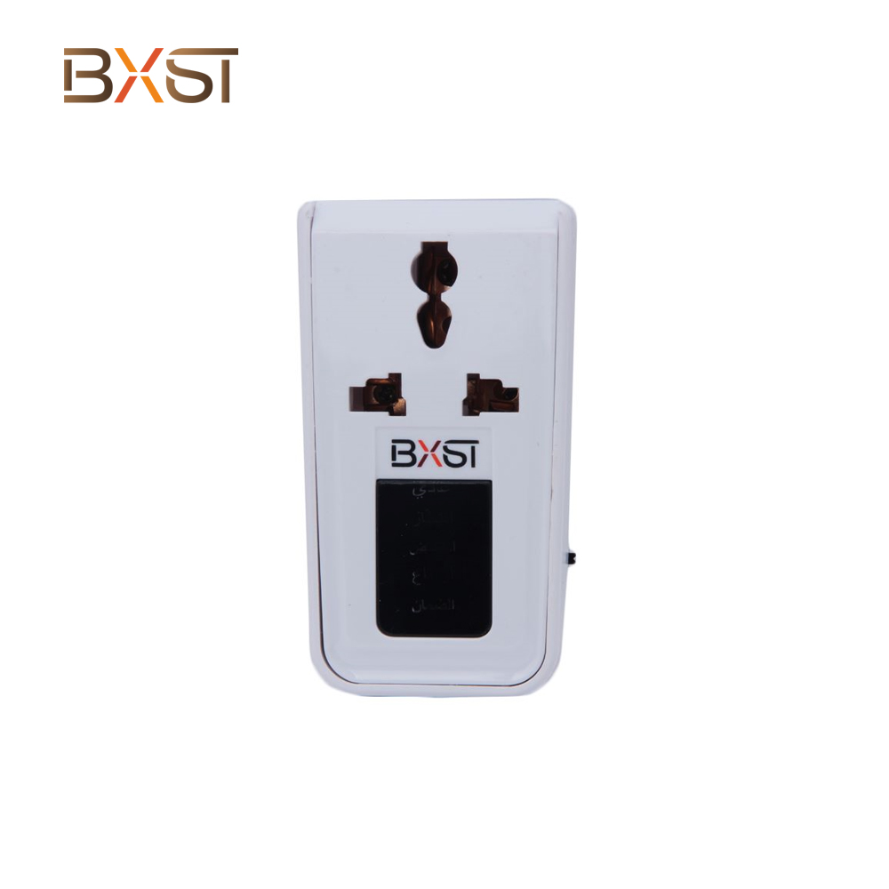 BXST-V057 UK Home Electrical Voltage Protector Plug with Voltage Regulator and LED 