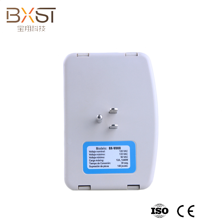 BXST automatic voltage protector manufactures suppliers and factory  V008 fridge guard ,made in china with US socket over and under voltage protection device 