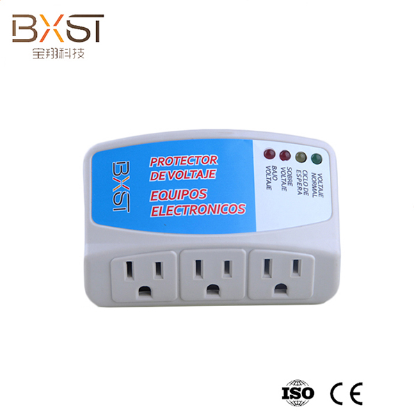 BXST automatic voltage protector manufactures suppliers and factory  V008 fridge guard ,made in china with US socket over and under voltage protection device 