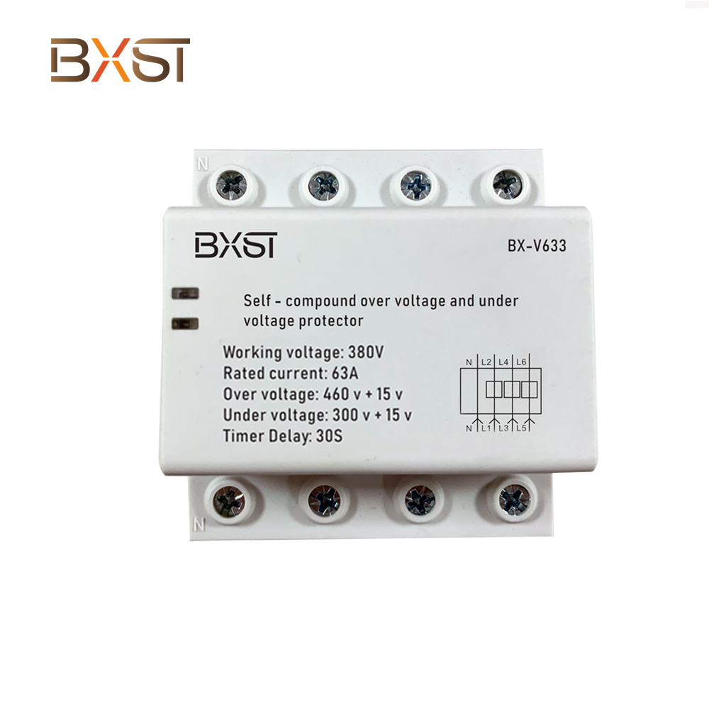 BXST-V633 hot selling new voltage stabilization device 380V working voltage high quality overvoltage protector