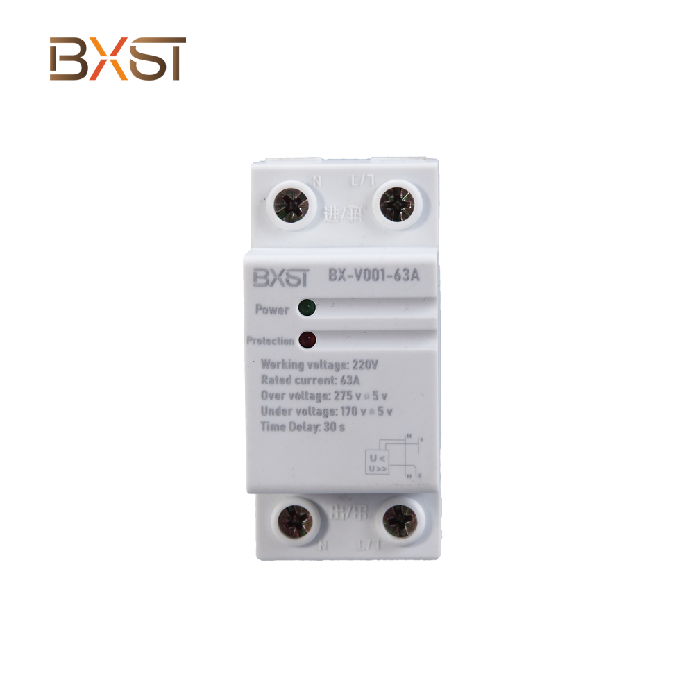 BXST-V001 Single Phase Wiring Din Rail Auto-recovery Surge Voltage Protector 