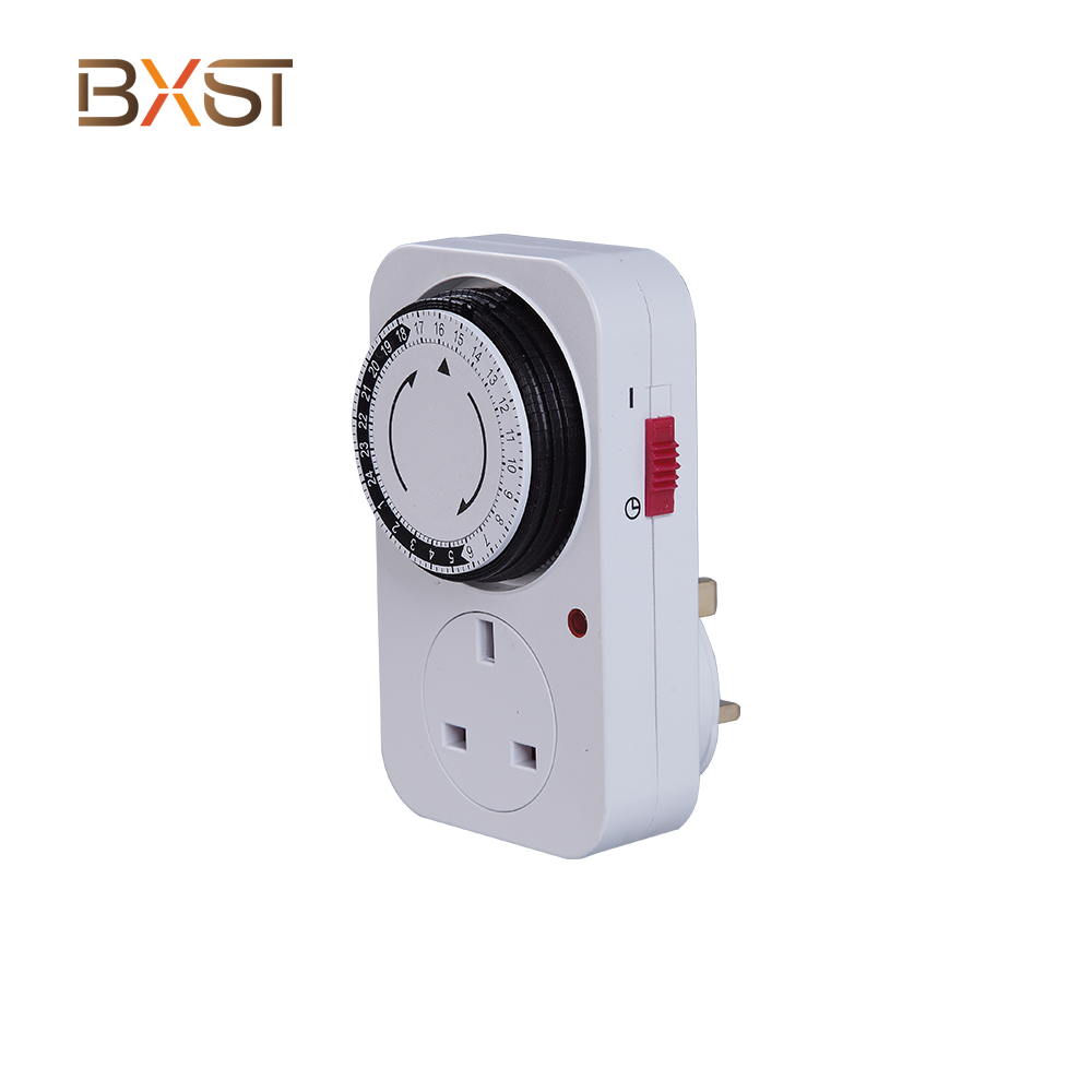 BXST-T010A-UK Portable 220v Electronic Programmable Grounded Plug Mechanical Timer