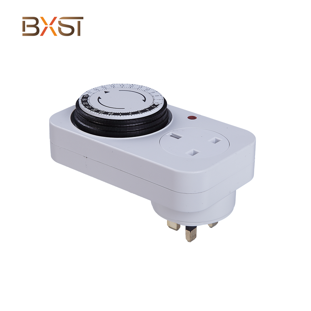 BXST-T010A-UK Portable 220v Electronic Programmable Grounded Plug Mechanical Timer