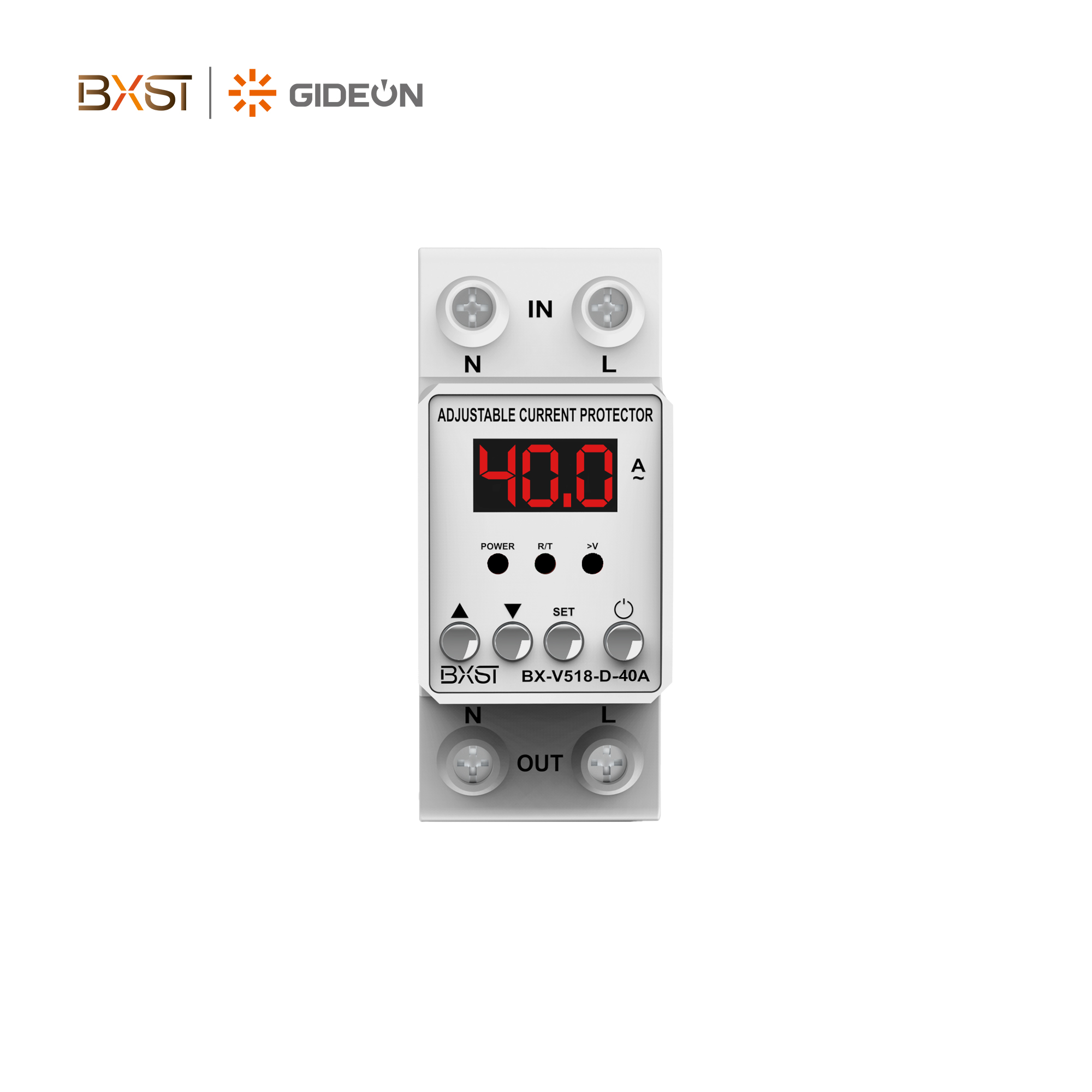 BX-V518-DA-40A DIN Rail Current Protector with Display