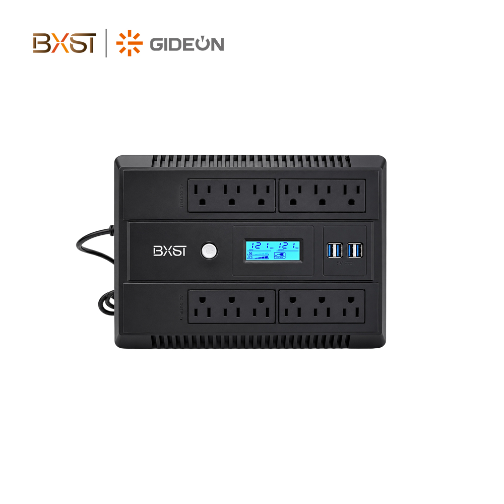 BX-UP01-US-LCD 450VA-1000VA AC UPS Socket Surge Protection Power Backup With USB Charging Port for Household