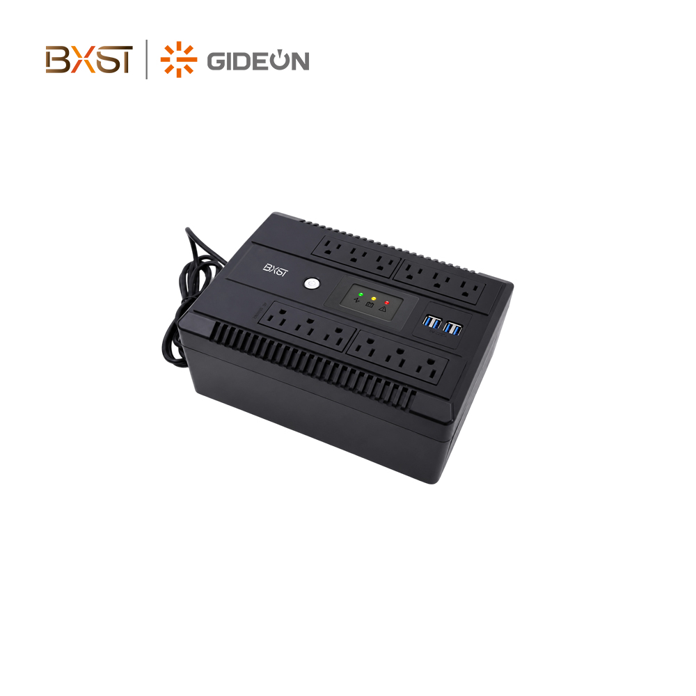 BX-UP01-US-LED 450VA-1000VA LED Lead-acid Battery Simulated Sine Wave Back up Power Supply Socket Type AC UPS With USB