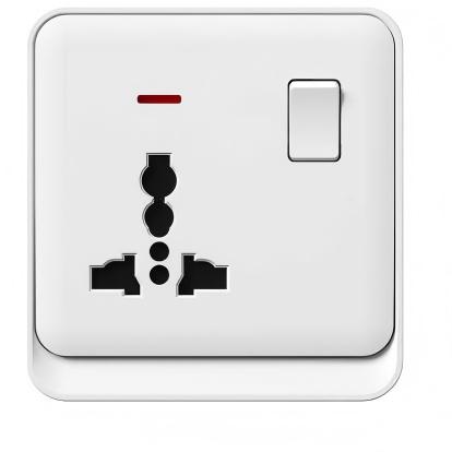 All-match Household Wall Switch Socket, Stable Safe Wall Outlet for Office Bedroom Living Room